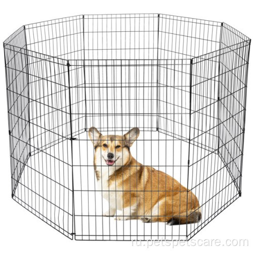 Pet Dog Playpen Складывающая металлическая щенка кошачья забора